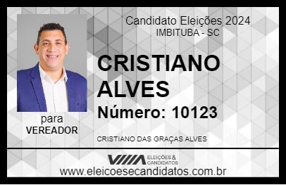 Candidato CRISTIANO ALVES 2024 - IMBITUBA - Eleições