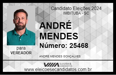 Candidato ANDRÉ MENDES 2024 - IMBITUBA - Eleições