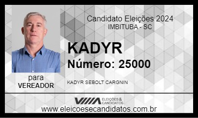 Candidato KADYR 2024 - IMBITUBA - Eleições