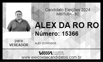 Candidato ALEX DA RO RO 2024 - IMBITUBA - Eleições