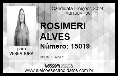 Candidato ROSIMERI ALVES 2024 - IMBITUBA - Eleições