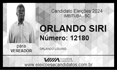 Candidato ORLANDO SIRI 2024 - IMBITUBA - Eleições