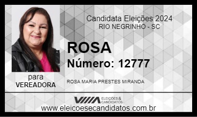 Candidato ROSA 2024 - RIO NEGRINHO - Eleições