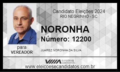 Candidato NORONHA 2024 - RIO NEGRINHO - Eleições