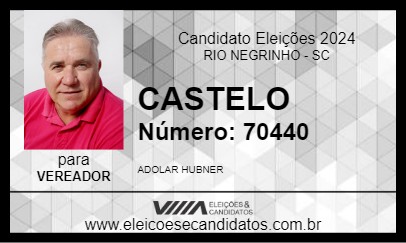 Candidato CASTELO 2024 - RIO NEGRINHO - Eleições