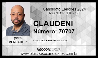 Candidato CLAUDENI 2024 - RIO NEGRINHO - Eleições