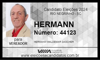 Candidato HERMANN 2024 - RIO NEGRINHO - Eleições