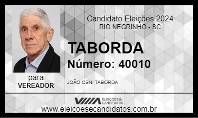 Candidato TABORDA 2024 - RIO NEGRINHO - Eleições