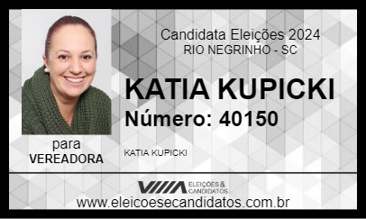 Candidato KATIA KUPICKI 2024 - RIO NEGRINHO - Eleições