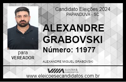 Candidato ALEXANDRE GRABOVSKI 2024 - PAPANDUVA - Eleições