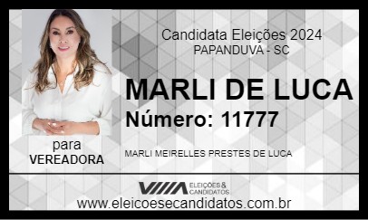 Candidato MARLI DE LUCA 2024 - PAPANDUVA - Eleições