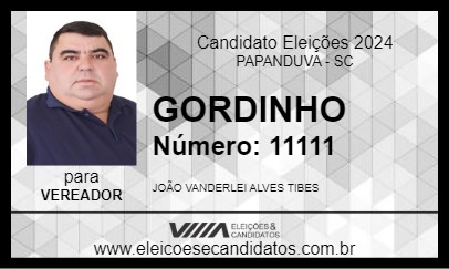 Candidato GORDINHO 2024 - PAPANDUVA - Eleições