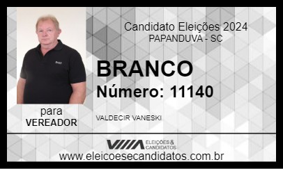 Candidato BRANCO 2024 - PAPANDUVA - Eleições