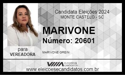 Candidato MARIVONE 2024 - MONTE CASTELO - Eleições