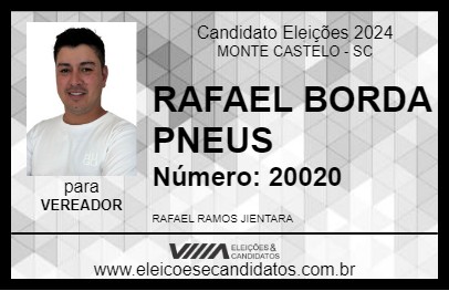 Candidato RAFAEL BORDA PNEUS 2024 - MONTE CASTELO - Eleições