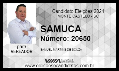 Candidato SAMUCA 2024 - MONTE CASTELO - Eleições