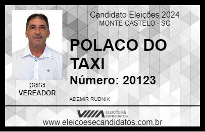 Candidato POLACO DO TAXI 2024 - MONTE CASTELO - Eleições