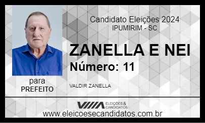 Candidato ZANELLA 2024 - IPUMIRIM - Eleições