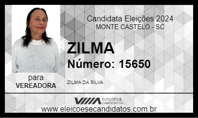 Candidato ZILMA 2024 - MONTE CASTELO - Eleições