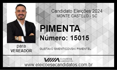 Candidato PIMENTA 2024 - MONTE CASTELO - Eleições