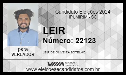 Candidato LEIR 2024 - IPUMIRIM - Eleições