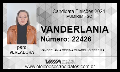 Candidato VANDERLANIA 2024 - IPUMIRIM - Eleições