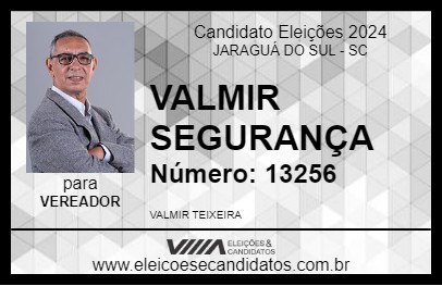 Candidato VALMIR SEGURANÇA 2024 - JARAGUÁ DO SUL - Eleições