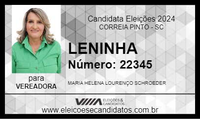 Candidato LENINHA 2024 - CORREIA PINTO - Eleições