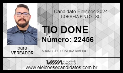 Candidato TIO DONE 2024 - CORREIA PINTO - Eleições