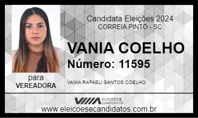 Candidato VANIA COELHO 2024 - CORREIA PINTO - Eleições