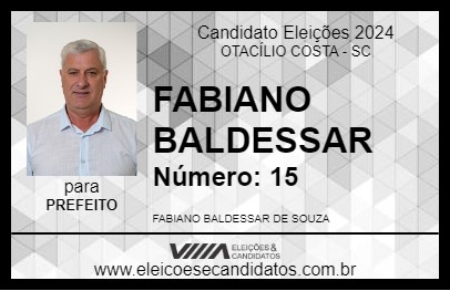 Candidato FABIANO BALDESSAR 2024 - OTACÍLIO COSTA - Eleições