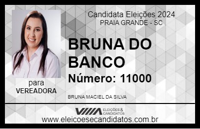 Candidato BRUNA DO BANCO 2024 - PRAIA GRANDE - Eleições