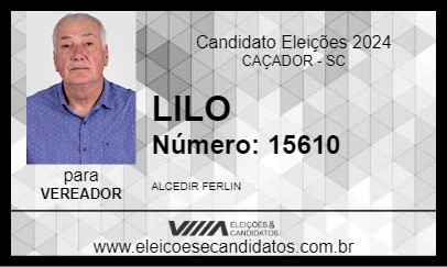 Candidato LILO 2024 - CAÇADOR - Eleições