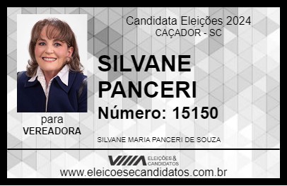 Candidato SILVANE PANCERI 2024 - CAÇADOR - Eleições