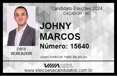 Candidato JOHNY MARCOS 2024 - CAÇADOR - Eleições