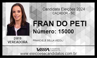 Candidato FRAN DO PETI 2024 - CAÇADOR - Eleições