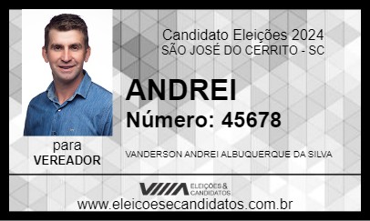 Candidato ANDREI 2024 - SÃO JOSÉ DO CERRITO - Eleições