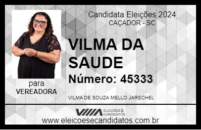 Candidato VILMA DA SAUDE 2024 - CAÇADOR - Eleições