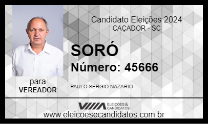 Candidato SORÓ 2024 - CAÇADOR - Eleições