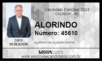 Candidato ALORINDO 2024 - CAÇADOR - Eleições