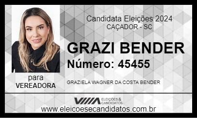 Candidato GRAZI BENDER 2024 - CAÇADOR - Eleições