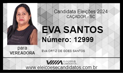 Candidato EVA SANTOS 2024 - CAÇADOR - Eleições