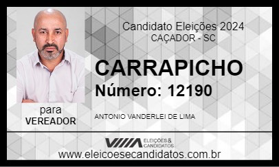 Candidato CARRAPICHO 2024 - CAÇADOR - Eleições