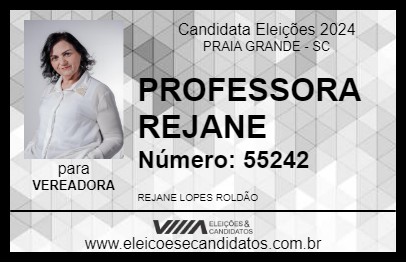 Candidato PROFESSORA REJANE 2024 - PRAIA GRANDE - Eleições