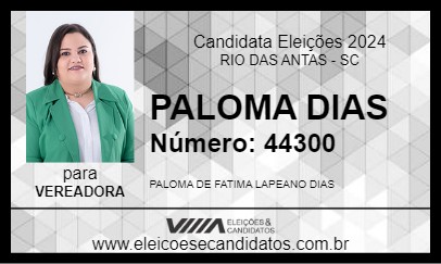 Candidato PALOMA DIAS 2024 - RIO DAS ANTAS - Eleições