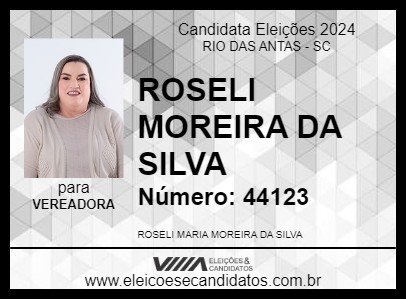 Candidato ROSELI MOREIRA DA SILVA 2024 - RIO DAS ANTAS - Eleições