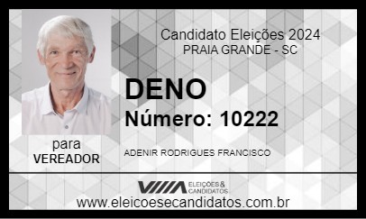 Candidato DENO 2024 - PRAIA GRANDE - Eleições