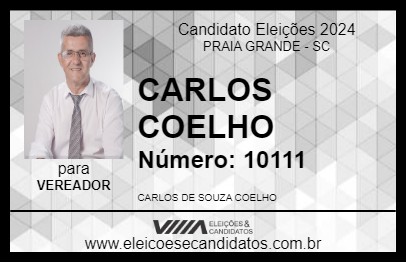 Candidato CARLOS COELHO 2024 - PRAIA GRANDE - Eleições