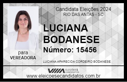 Candidato LUCIANA BODANESE 2024 - RIO DAS ANTAS - Eleições