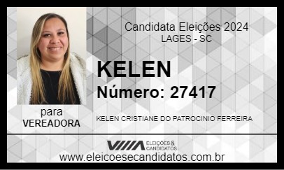 Candidato KELEN 2024 - LAGES - Eleições